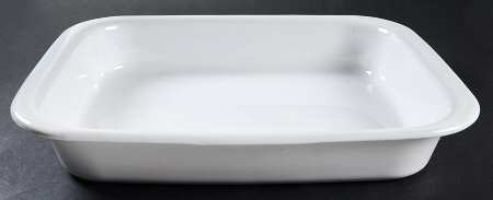 White Coupe 14" Rectangular Roaster