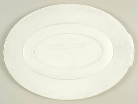 White Flora Plastic Cover for 1.25qt Oval Covered Casserole