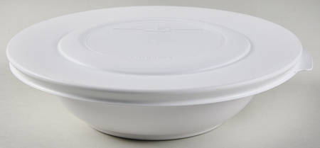 White Flora 1 Pt Round Covered Casserole