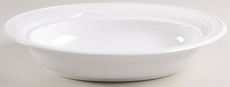 White Flora 9" Oval Vegetable Bowl