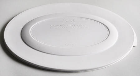 White Flora Plastic Lid for 2.25 Qt Oval Covered Casserole