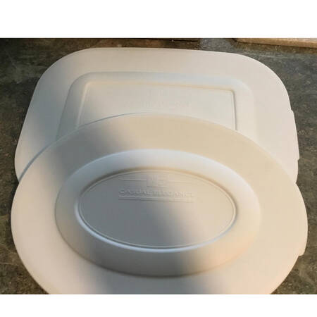 White Flora Plastic Lid for Rect Roast 13"