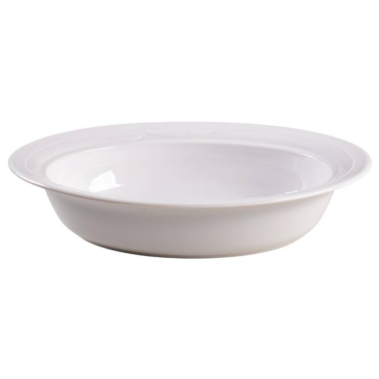 White Flora 2.25 Quart Oval Covered Casserole No Lid
