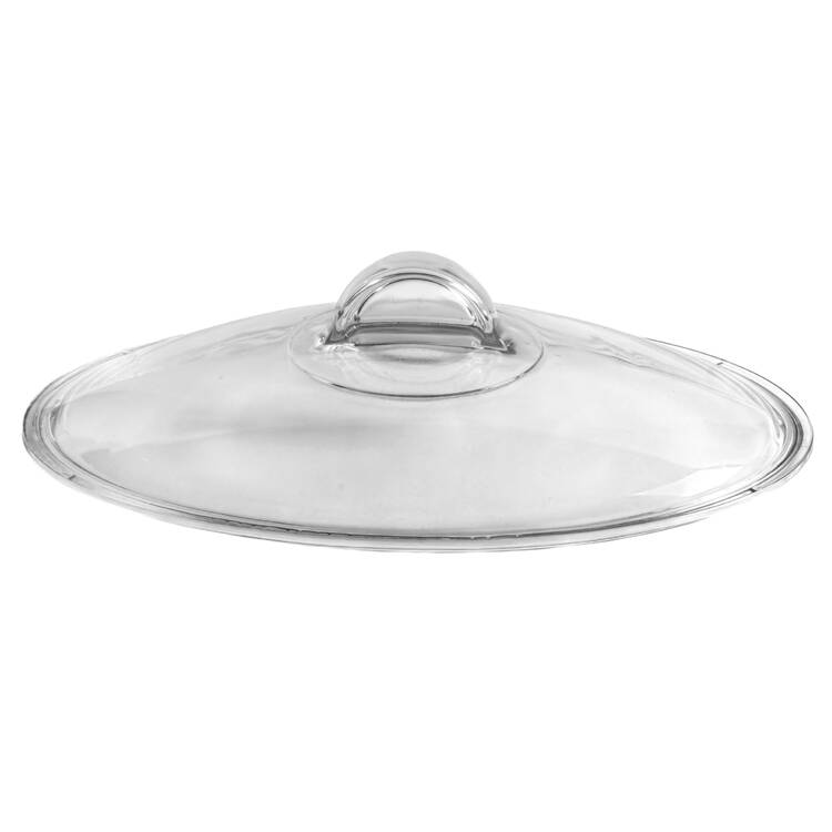 White Flora Lid for 2.25 Quart Oval Covered Casserole