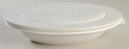 White Flora 1 Quart Oval Covered Casserole