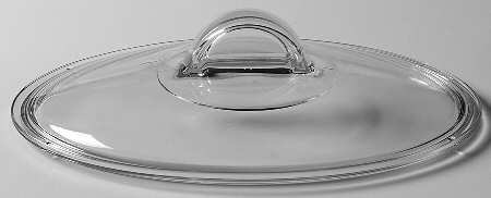 White Flora Lid for 1.25 Quart Oval Covered Casserole