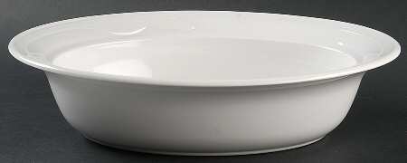 White Flora 1.25 Quart Oval Covered Casserole No Lid