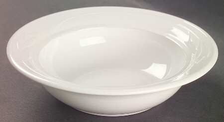 White Flora 1 Pt Round Casserole No Lid