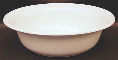 White Flora 2.25 Qt Round Casserole No Lid