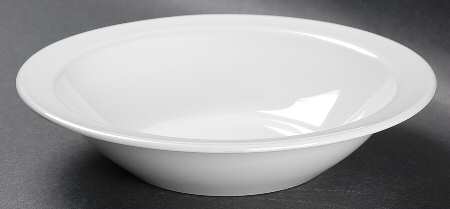 White Narrow Rim (Pyroceram) Rim Cereal Bowl