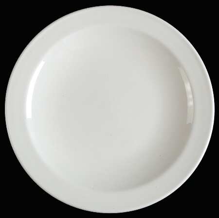 White Narrow Rim (Pyroceram) Salad Plate