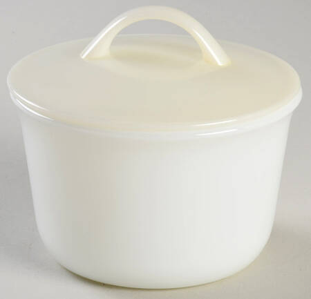 Winter Frost White (Corelle) Glass Sugar Bowl & Plastic Lid