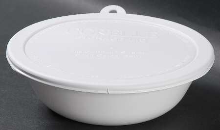 Winter Frost White (Corelle) Soup/Cereal Bowl & Plastic Lid