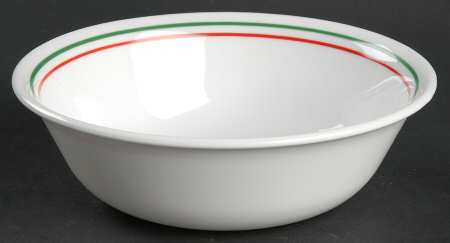 Winter Holly (Green Band, Corelle) Coupe Cereal Bowl