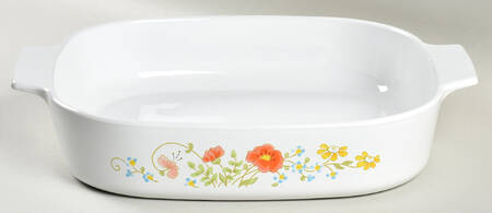 Wildflower (Corelle) 2.5 Quart Square Casserole No Lid by Corning Corelle