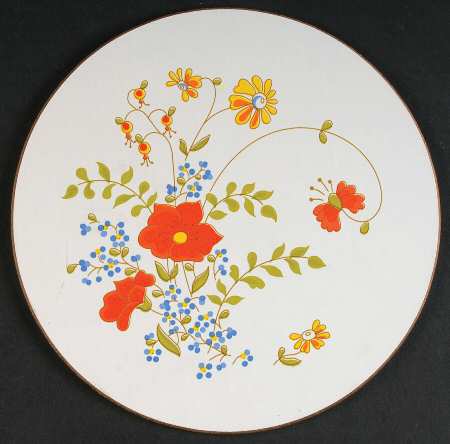 Wildflower (Corelle) Round Wood Trivet
