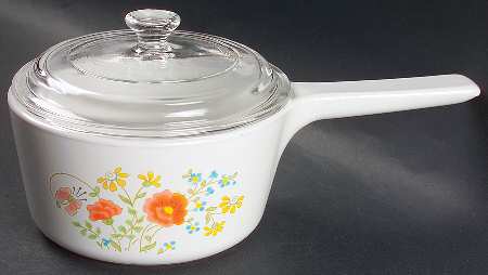 Wildflower (Corelle) Rangetopper 1 Quart Saucepan with Glass Lid