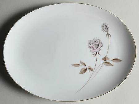 Rosalia (Gold Trim) 14" Oval Serving Platter
