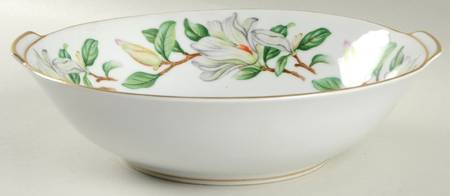 Treasure (White Magnolias) 9" Round Vegetable Bowl