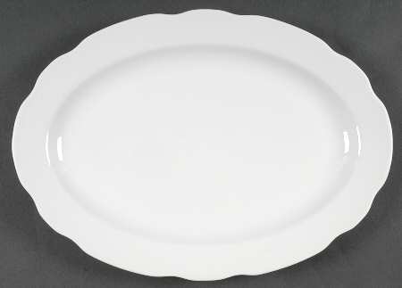 Camelia (All White) 14" Oval Serving Platter