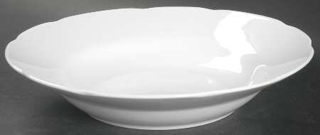 Camelia (All White) Large Rim Soup Bowl