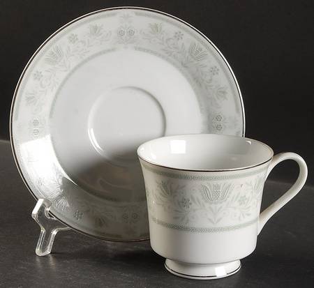 Compton Footed Cup & Saucer Set by Couture