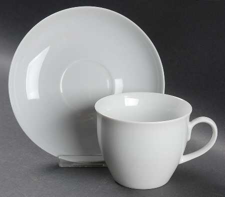 Edelweiss Flat Cup & Saucer Set