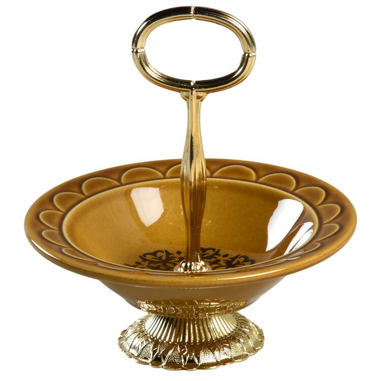 Castilian 6"-7" Handled Footed Nut Dish HC