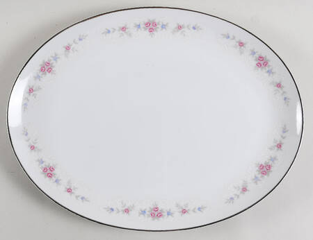 Floral Lace 14" Oval Serving Platter