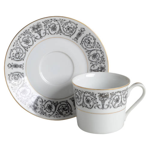 Laurent Flat Cup & Saucer Set