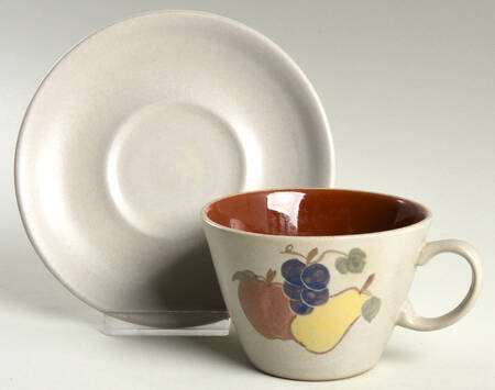 Country Harvest Flat Cup & Saucer Set