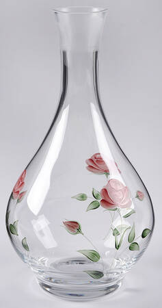 Rose Glassware Decanter No Lid
