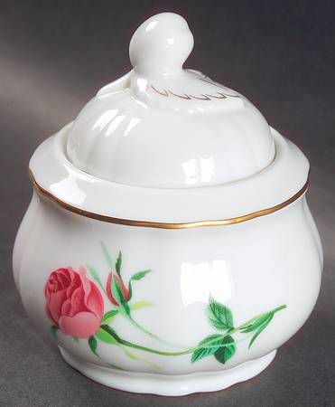 Rose Sugar Bowl & Lid
