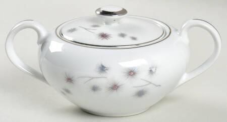 Platinum Star Burst Sugar Bowl & Lid