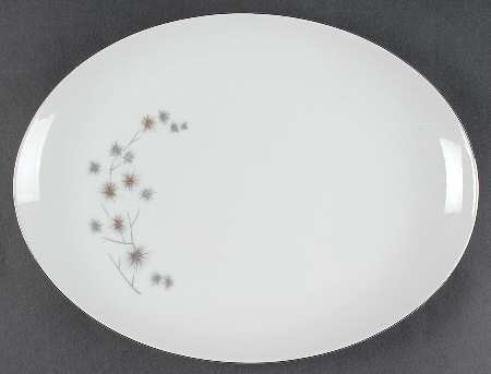 Platinum Star Burst 12" Oval Serving Platter