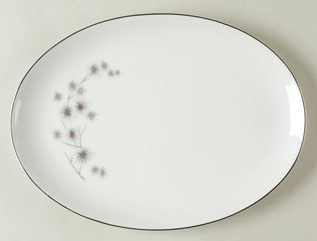Platinum Star Burst 11" Oval Serving Platter