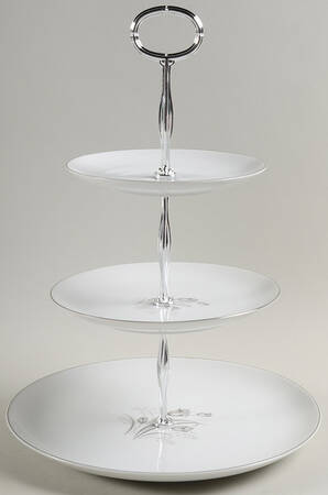 Royal Elegance 13 7/8"-14 1/4" 3-Tiered Serving Tray(DP,SP,BB) HC