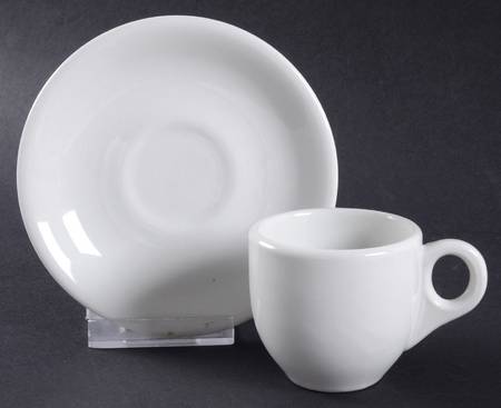 Surf White Flat Demitasse Cup & Saucer Set