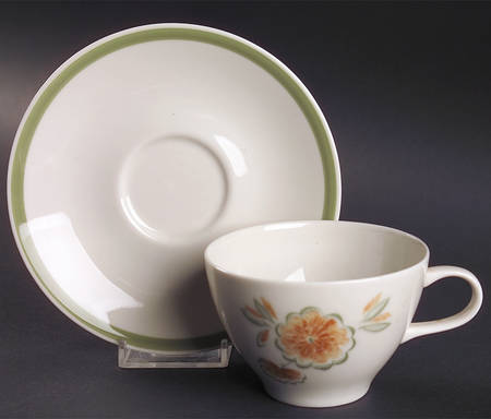 Jardin Flat Cup & Saucer Set