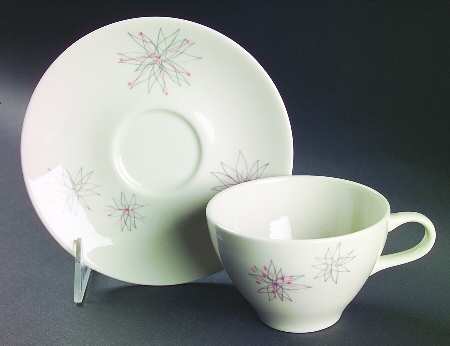 Pink Fancy Flat Cup & Saucer Set