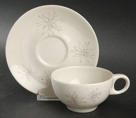 Pink Fancy Flat Cup & Saucer Set
