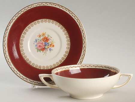 4745 Flat Cream Soup Bowl & Saucer Set