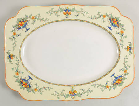 A1476 (Round, Scalloped) 15" Rectangular Serving Platter