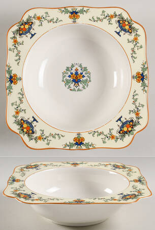 A1476 (Round, Scalloped) Square Vegetable No Lid