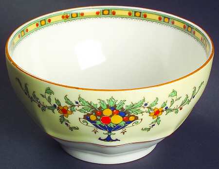 A1476 (Round, Scalloped) Cranberry Bowl