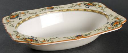 A1476 (Round, Scalloped) 9" Rectangular Vegetable Bowl