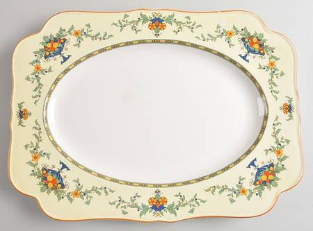 A1476 (Round, Scalloped) 16" Rectangular Serving Platter