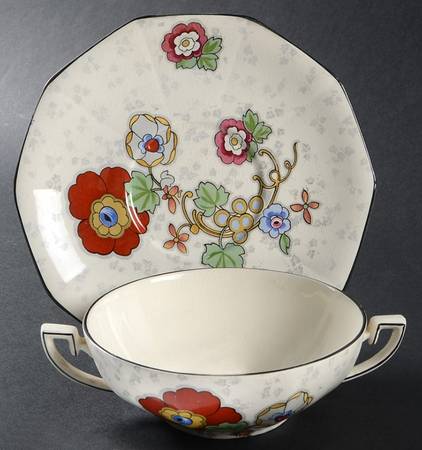 Beaumont Flat Cream Soup Bowl & Saucer Set