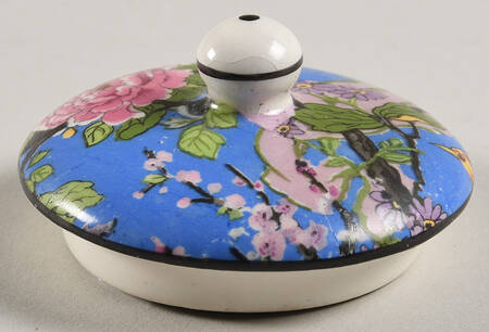 Blue Chintz (Black Trim) Lid for Sugar Bowl
