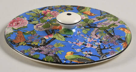 Blue Chintz (Black Trim) Lid for Ice Bucket